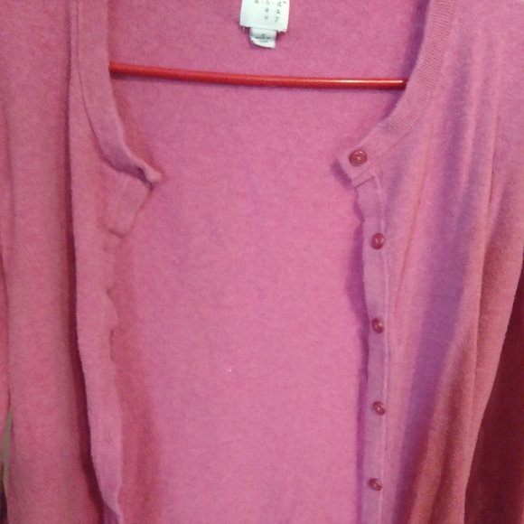 Any day WOMEN'S PINK BUTTONED CARDIGAN - Picture 5 of 9